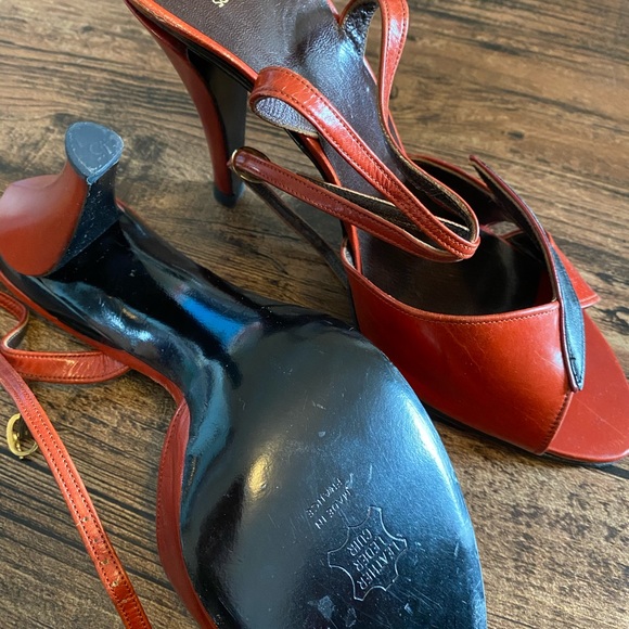 christian dior orange sandals